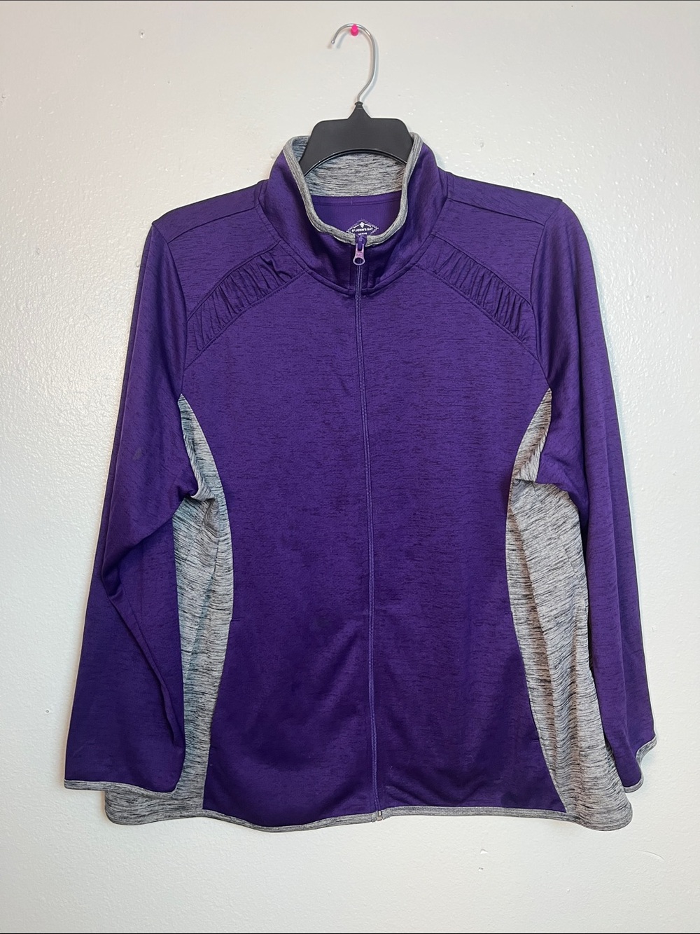 St. John's Bay Purple and Gray Full-Zip Athletic Jacket